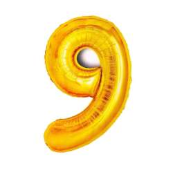 Balon foliowy złoty 9 (BAL93)