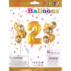 Zestaw balonów, cyfra "2", wys. 30-60cm, 16 szt. BSC-538-2 (BAL131) - 1