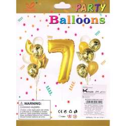 Zestaw balonów, cyfra "7", wys. 30-60cm, 16 szt. BSC-538-7 (BAL136) - 1