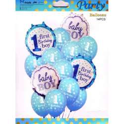 Zestaw balonów Baby Boy/Girl First Birthday, 30-46cm, 14 szt. BCS-587 (BAL140) - 1