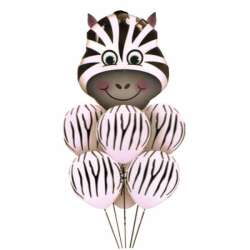 Zestaw balonów Zebra 30-70 cm 7 szt. BCS-624 (BAL144) - 1