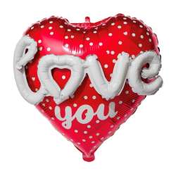 Balon foliowy Serce z napisem (BAL192)