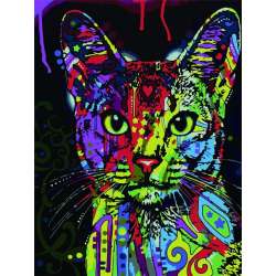Malowanie po numerach - Kolorowy kot 40x50cm - 1
