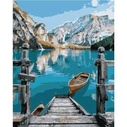 Malowanie po numerach - Jezioro w górach 40x50cm - 1