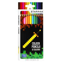 Kredki ołówkowe 12 kolorów Pixel Game (484791)