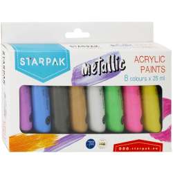 Farby akrylowe metaliczne 8 kol STARPAK (484980)
