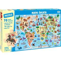 Puzzle 70 elementów. Mapa świata - 1