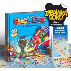 Puzzle konturowe Flagmistrz. Flagi i stolice...