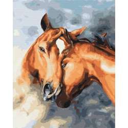 Malowanie po numerach Czułe konie 40x50cm (GXP-819345) - 1