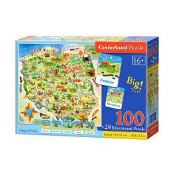 Puzzle 100+28 Mapa Polski CASTOR (GXP-527103) - 1