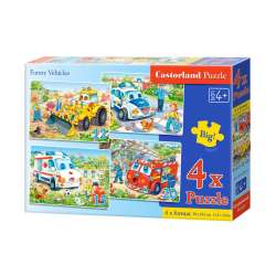 Puzzle x 4 - Zabawne pojazdy CASTOR (04324) - 1