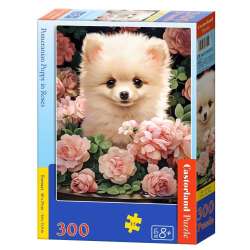 Puzzle 300 Pomeranian Puppy in Roses CASTOR - 1