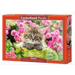 Puzzle 500 Kitten in Flower Garden CASTOR (GXP-651887)