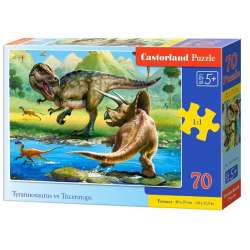 Puzzle 70 Tyrannosaurus vs Triceratops CASTOR (GXP-703095) - 1