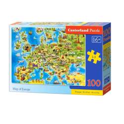 Puzzle 100 elementów - Mapa Europy (GXP-703082) - 1