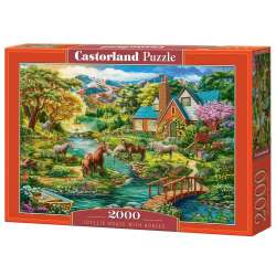 Puzzle 2000 Idyllic House with Horses CASTOR