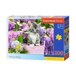 Puzzle 200 Kot w koszyku CASTOR