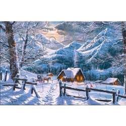 Puzzlowa kartka pocztowa Snowy Morning