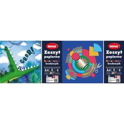 Zeszyt papierów kolor. kredowanych A4/8K (10szt) - 1