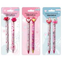 Długopis wymazywalny walentynka 2szt mix - 1