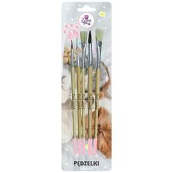 Pędzelki z naturalnego włosia The Sweet Pets 5szt - 1