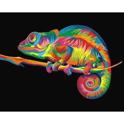 Malowanie po numerach - Tęczowy kameleon 40x50cm