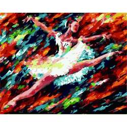 Malowanie po numerach - Lot baleriny 40x50cm - 1