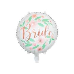 Balon foliowy Bride kwiaty 45cm biały - 1