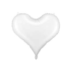 Balon foliowy Serce 75x64,5cm biały - 1