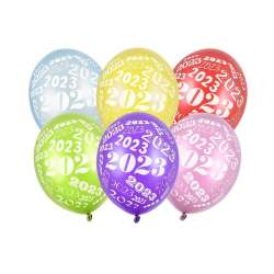 Balony 2023 Metallic 30cm 6szt