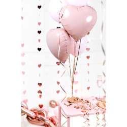 Balon foliowy serce jasny różowy 45cm - 1