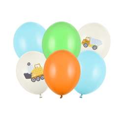 Balony Pojazdy budowlane 30cm 6szt - 1