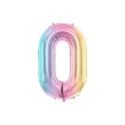 Balon foliowy 0 pastelowy tęczowy 86cm