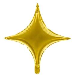 Balon foliowy Gwiazda 4-ramienna złota 45cm - 1