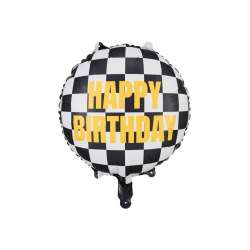 Balon foliowy Szachownica Happy Birthday, 45cm