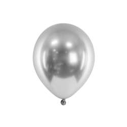 Balony Glossy srebrne 46cm 5szt - 1