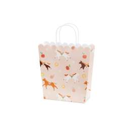 Torebka na prezenty konie 23x22x8,5cm MIX