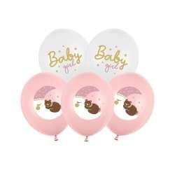 Balony Strong Pastel Baby girl 30 cm 6szt mix - 1