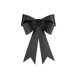 Kokarda dekoracyjna DIY czarna 55x71cm - 1