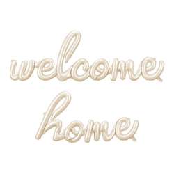 Balon foliowy Welcome Home cappuccino 335x71cm - 1