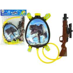 Pistolet na wodę z plecakiem dinozaury niebieskie - 1