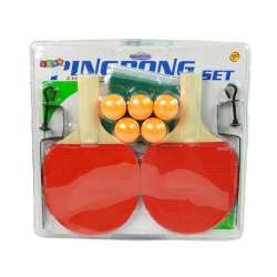 Zestaw do ping ponga, tenis stołowy, paletki siatka 5 piłek Lean Toys (10480)