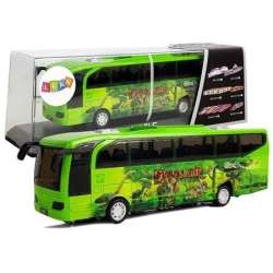 Autobus Park Jurajski Dinozaury Zielony z Naciągiem Dźwięk Światła (6896)