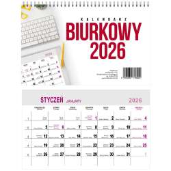 Kalendarz 2026 Biurkowy Miesięczny 24x15cm