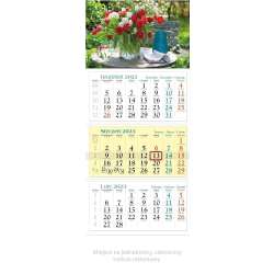 Kalendarz 2023 Trójdzielny Kwiaty