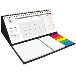 Kalendarz 2026 Biurkowy z notesem czarny