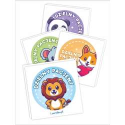 Naklejki Dzielny pacjent - Zwierzątka 40mm 60szt