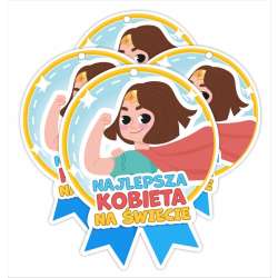 Medal papierowy - Najlepsza kobieta 4szt - 1