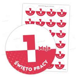 Naklejki patriotyczne - 1 maja 40mm 24szt