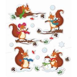 Dekoracje zimowe - Wiewiórka na gałęzi - 1
